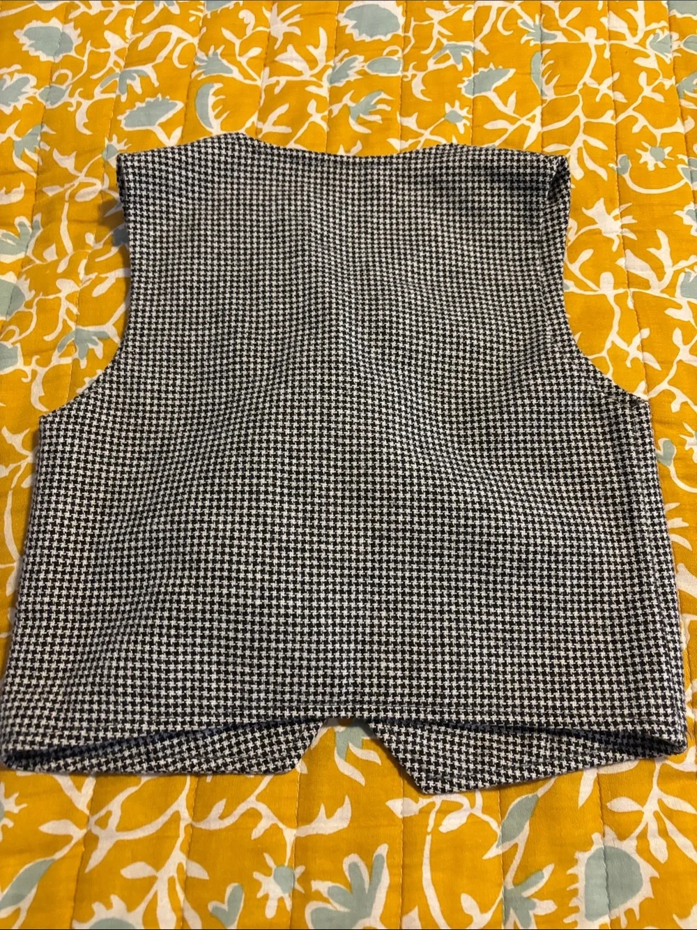 Vintage Imp Originals Vest Wool Houndstooth Black White